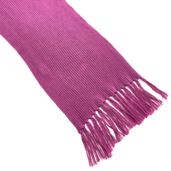 Pink V Neck Rhinestone Trim Sweater with attached Scarf - Picture 7 of 8